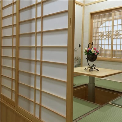 Japanese pinewood shoji sliding door