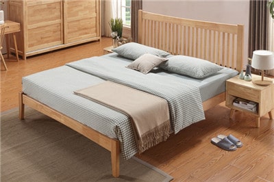 nordic style solid wood bed frame